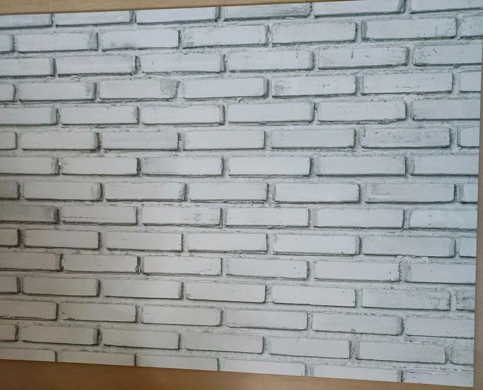 NEU Hochwertige Küchenrückwand Weiße Backsteinmauer in Frankenblick