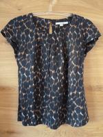BODEN Bluse Top blau braun Seide Gr UK 8 D 36 38? A-Linie Leopard Bayern - Bogen Niederbay Vorschau