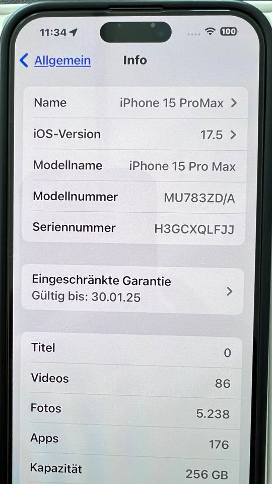 iPhone 15 Pro Max, Weiß, 256Gb, Titanium, Laden Zustand, Wie neu! in Reutlingen
