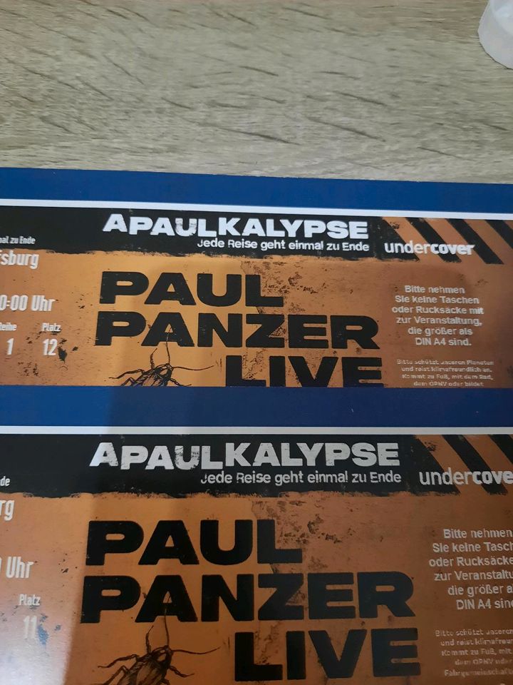 2× PAUL PANZER TICKETS FÜR WOLFSBURG AM FREITAG 4 APRIL 2025 in Voerde (Niederrhein)