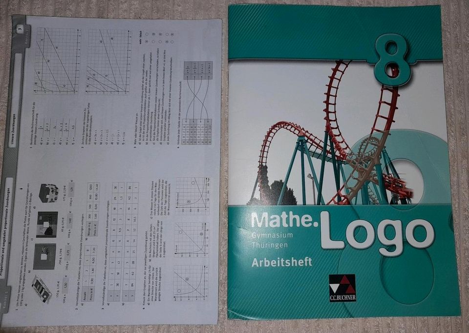 Mathe Logo/Arbeitsheft+Lösungsheft☆neu/Gym.Thüringen/Buchner Vlg. in Worbis