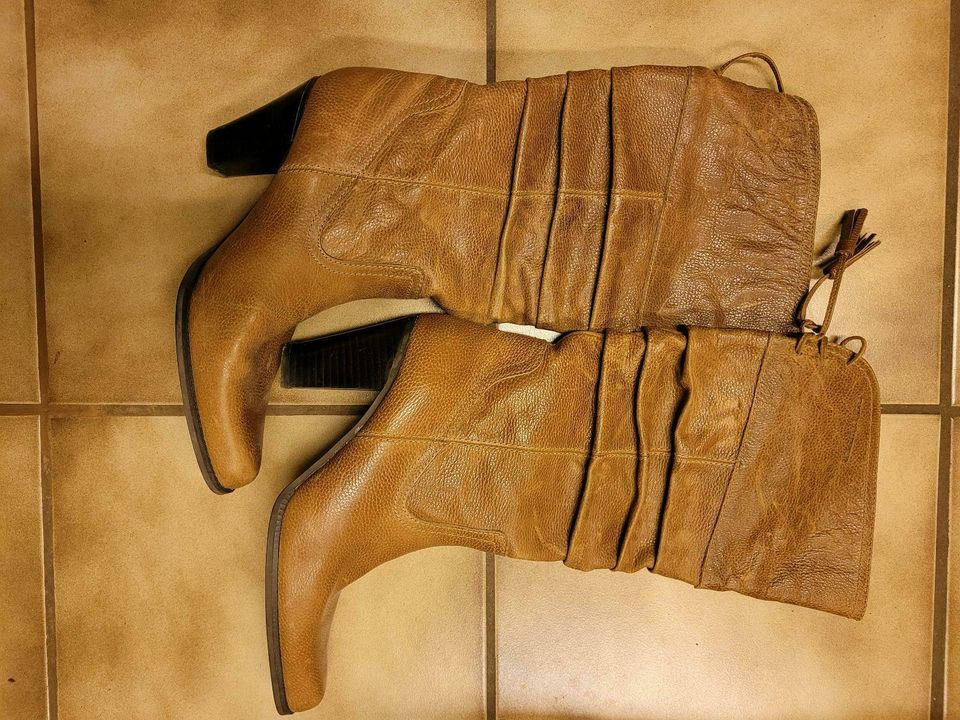 GERRY WEBER Damen Stiefel Stiefelette Leder *wie neu* in Herxheim bei Landau/Pfalz