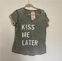 Made in Italy Kiss me later Print T Shirt Vintage cool grau Print Nordrhein-Westfalen - Detmold Vorschau