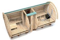 NordLog Fasssauna Ø 2,27 x L 4,8m Seiteneingang Gartensauna Sauna München - Altstadt-Lehel Vorschau