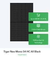 Photovoltaik ModulJinko Tiger Neo PV Wechselrichter Batterie Nordrhein-Westfalen - Raesfeld Vorschau