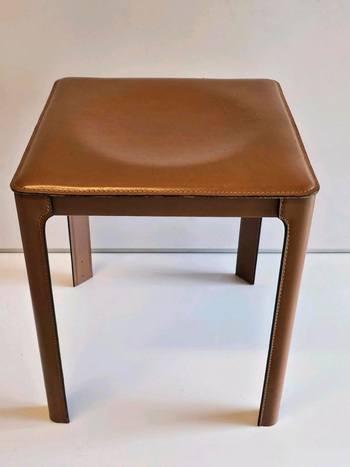 Designer Hocker Beistelltisch Mateograssi Italy Vintage Kernleder in Köln