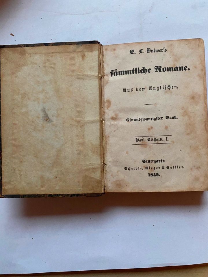 Antiquariat 12 Bücher E.L. Bulwer's sämtliche Romane 1845 untersc in Mülheim (Ruhr)