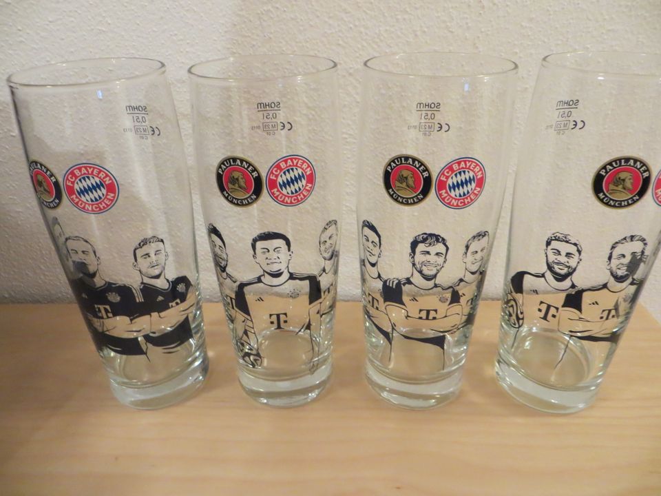 FC Bayern Glas-Edition 4teilig Biergläser Halbegläser Gläser neu! in Winhöring