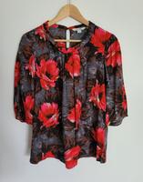 Boden Seidenbluse 36/38 S Seide Bluse Shirt geblümt grau rot UK10 Berlin - Spandau Vorschau