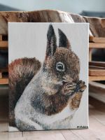Eichhörnchen Tierbild Portrait Kunst Malerei Leinwand Keilrahmen Nordrhein-Westfalen - Oberhausen Vorschau