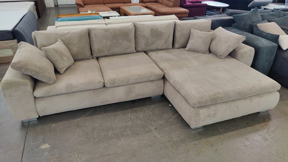 Eck-Sofa Schlaf-Funktion Bettkasten 4 Farben Cord UVP 1699,- NEU in Kassel