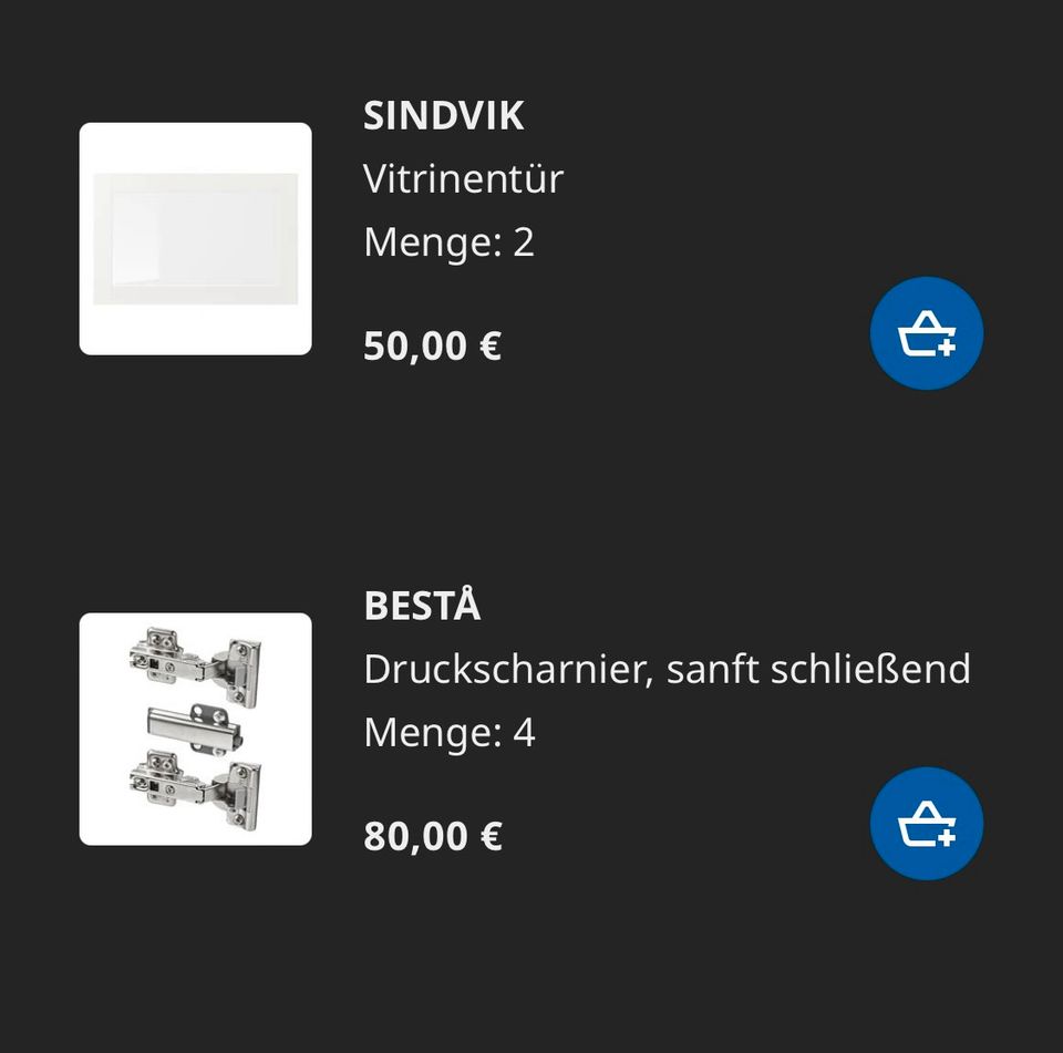 Ikea Besta Vitrine weiß in Wallmerod