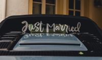 Hochzeitsdeko - Autoaufkleber 'Just married' Bayern - Neufahrn in Niederbayern Vorschau