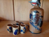 Schnapsflasche und 4 Stamperl Selberbrennter Kunsthandwerk Bayern - Untersteinach Vorschau