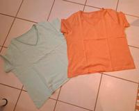C&A XXL 2 Basis Tshirts V-Ausschnitt orange türkis Nordrhein-Westfalen - Oberhausen Vorschau