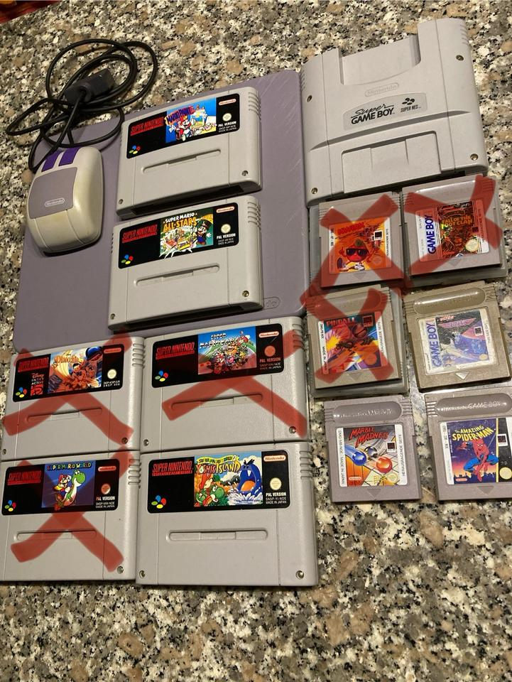 Biete Spiele für SNES + Adapter  + Gameboy Spiele von Nintendo in Aschaffenburg