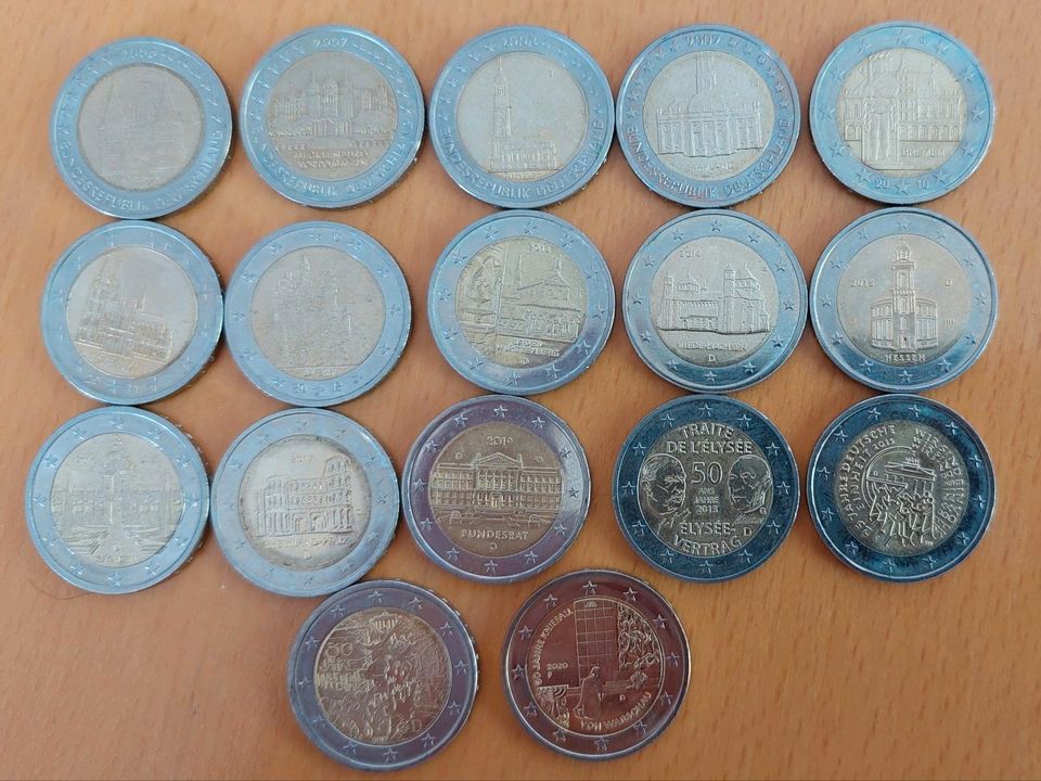 21 x 2 Euro S o n d e r münzen aus dem Umlauf in Wuppertal