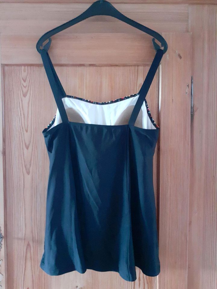 Tankini Oberteil Größe 50 schwarz mit bunten Punkten in Kronach