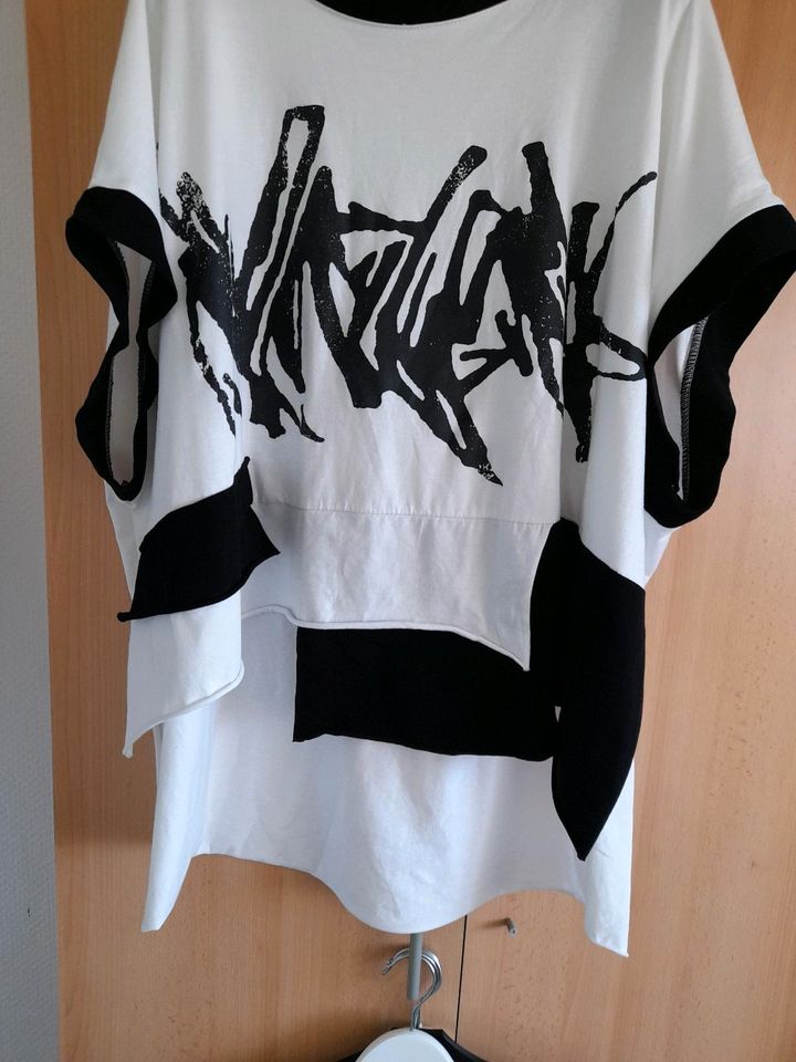 MADE IN ITALY Oversize Shirt schwarz/weiß 44 46 48 in Hemmingen