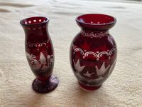 zwei kleine Vasen original böhmisches Kristallglas rot München - Au-Haidhausen Vorschau