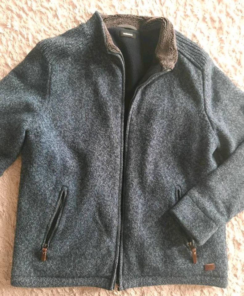 WALBUSCH Zwei-Lagen-Strickjacke Winterwarm Gr.52 blau walbusch in Vechelde