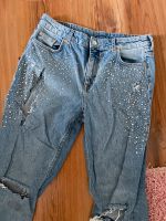 H&M destroyed Jeans Mom Look Glitzer Steine 40 Baden-Württemberg - Rickenbach Vorschau