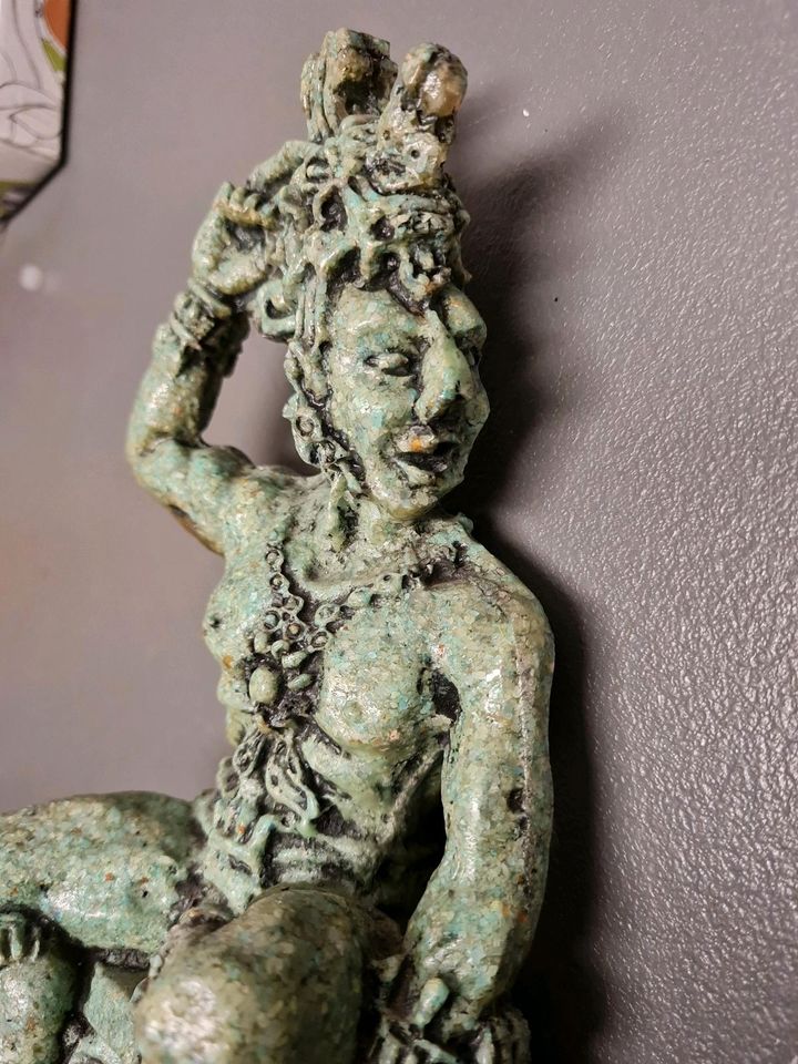 Antik MAYA AZTEK Figur Malachit Krieger Südamerika in München