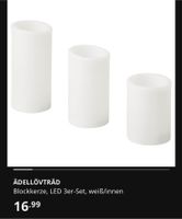 ÄDELLÖVTRÄD, Blockkerze, LED 3er-Set, IKEA Niedersachsen - Gifhorn Vorschau