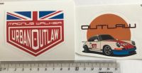 Sticker/Aufkleber, 2 Stück Magnus Walker, Porsche 911, Outlaw Baden-Württemberg - Mühlacker Vorschau