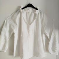 H&M Musselin Bluse weiß Gr L 58 - 60 cm weit 63 lang Nordrhein-Westfalen - Herdecke Vorschau