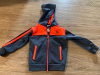 Schöne Sportjacke mit Kapuze in grau/ orange Größe 92 Eimsbüttel - Hamburg Schnelsen Vorschau