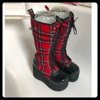 Plateau Stiefel Gr 37 Tartan Punk Rock Gothic Wave Bayern - Schlüsselfeld Vorschau