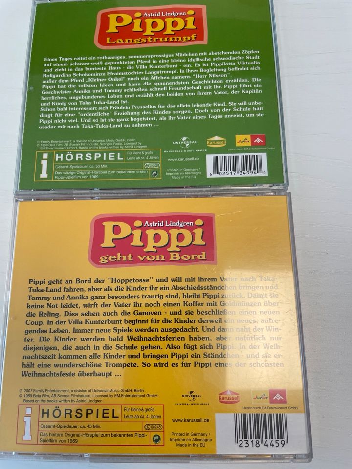 2 Pippi Langstrumpf CDs, Kinder Hörspiel in Willich