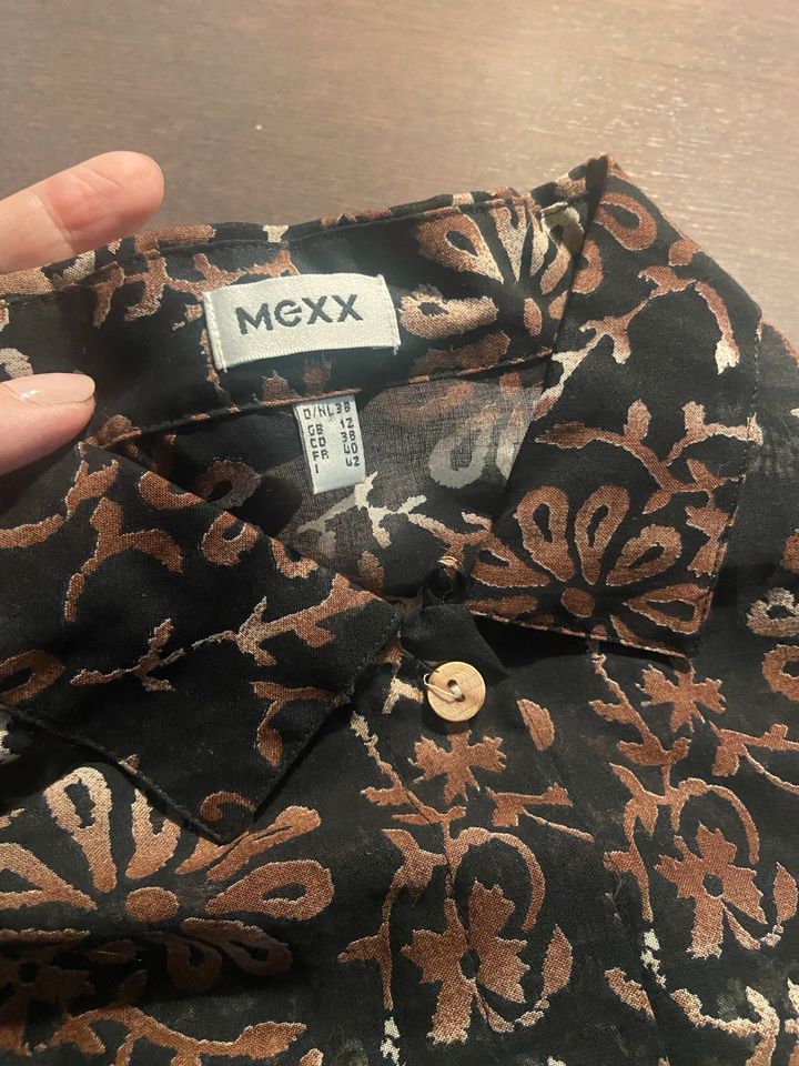 Mexx Bluse Tunika Gr.38  braun schwarz leicht transparent wNeu in Essen