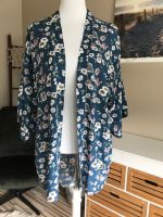 Damen Kimono Überwurf Jacke blau petrol geblümt Einheitsgröße NEU Saarland - Bous Vorschau
