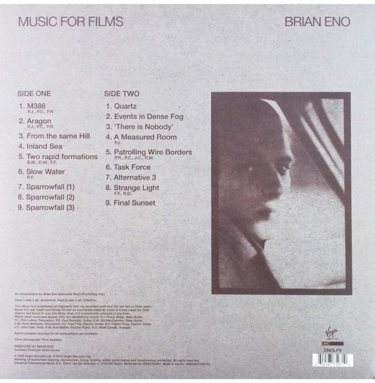 Wie Neu: LP Brian Eno Music for Films in Köln