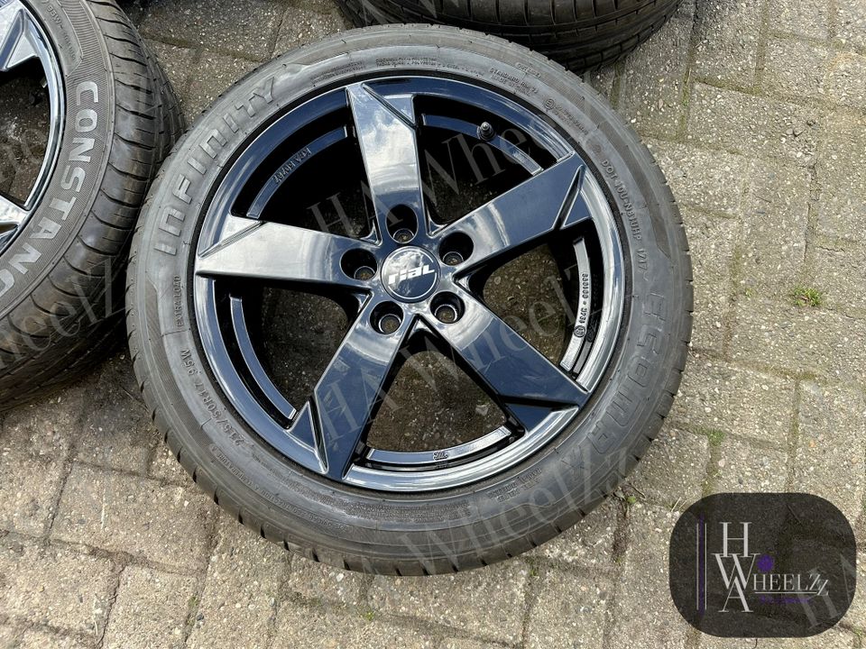 17 Zoll Alufelgen schwarz Sommerräder 5x112 ➡️ 215/50 R17 Sommerreifen ➡️ VW Beetle Caddy SK Passat B7 B8 CC Scirocco Sharan T-Roc Skoda Octravia NX Superb 3 Yeti FORD Tourneo ➡️Sommer Reifen Felgen in Bünde