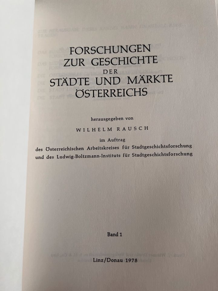 Forschungen zur Geschichte der Städte und Märkte Österreichs Buch in Pegau