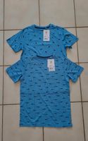 Set zwei T-Shirts hellblau Größe 134 / 140 Topolino Dino Hai neu Niedersachsen - Achim Vorschau