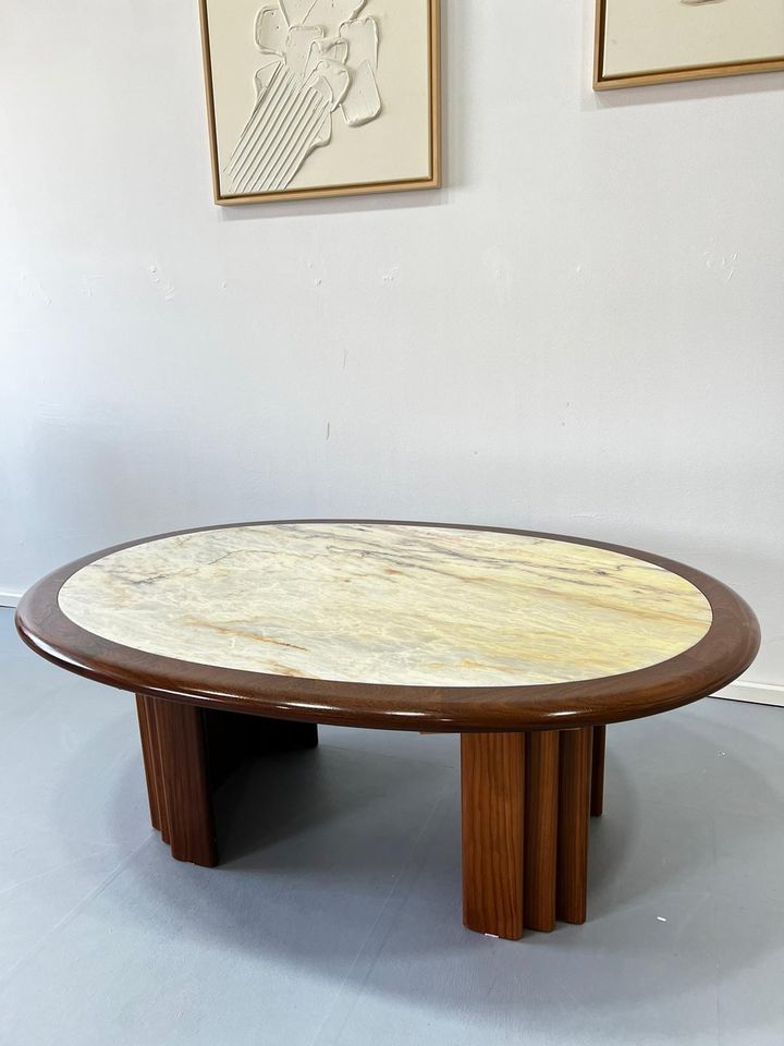 Teak Couchtisch Mid Century Sofa Tisch Marmor 60er Jahre 70er in Hamburg