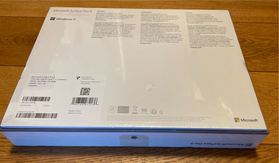 Surface Pro 9 i7 16GB RAM,265GB SSD Graphite-in verschweißter OVP in München