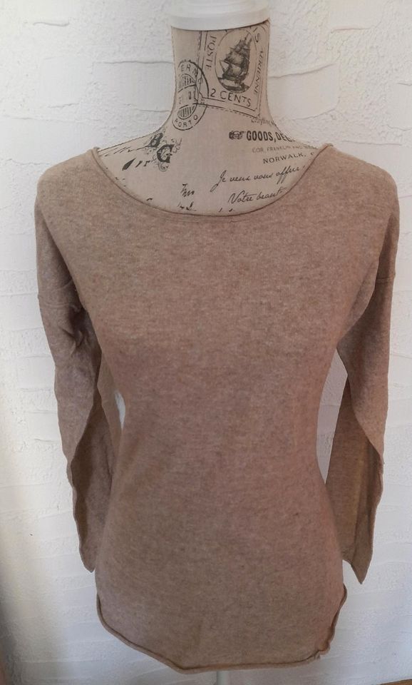 Gr.S/36 Sweatshirt longsleeve pullover beige sand creme boho in Treuchtlingen