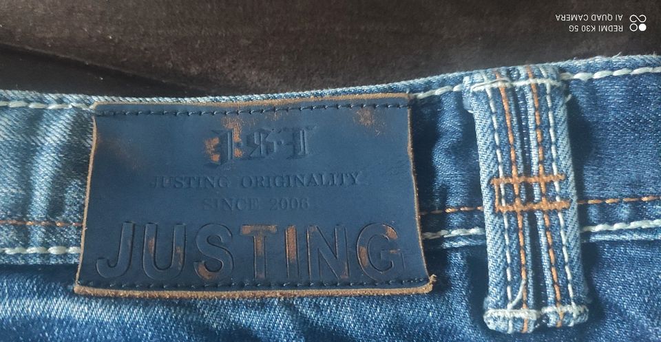 Justing Herren Jeans 34/32 destroyed Look top Zustand in Dermbach