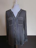 Bluse ~ STREET ONE ~ Gr. 44 ~ grau-cold dyed ~ Pailetten ~ TOP! Hessen - Schaafheim Vorschau