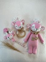 Amigurumi◆Reh◆Personalisierte Schnullerkette◆Rassel◆Spielzeug Nordrhein-Westfalen - Niederzier Vorschau