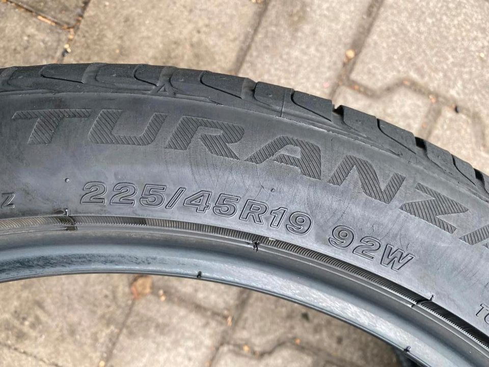 2x 225/45r19 92W Bridgestone Turanza T001 Sommerreifen TopZustand in Recklinghausen