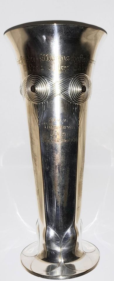 Pokal versilbert - 1920 mit Widmung v. Turnverein Jena in Windischleuba