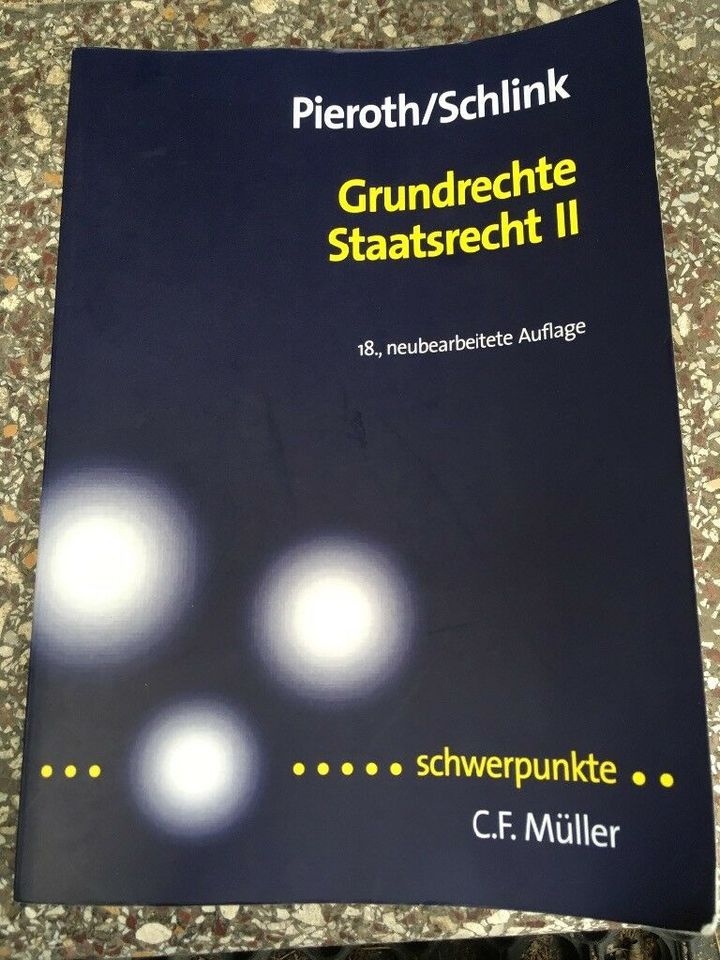 Buch: Grundrechte Staatsrecht II (Pieroth / Schlink), Jura in Frankfurt am Main