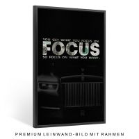 FOCUS Geld Motivation Text Business Wandbild ,Leinwand mit Rahmen Stuttgart - Stuttgart-Ost Vorschau