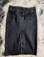 Benetton Rock Jeansrock schwarz dunkelgrau S 36 Schlitz Midi Saarland - Spiesen-Elversberg Vorschau